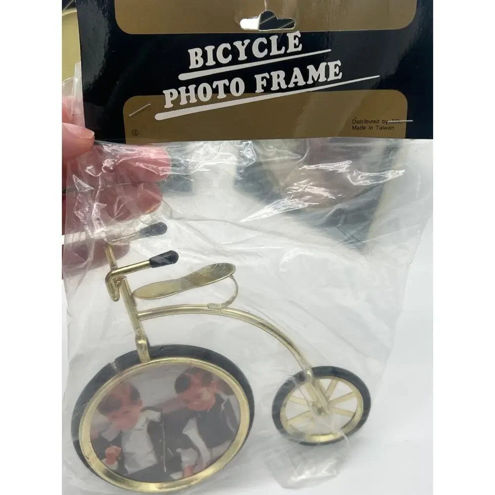 Lot 5 Vintage Picture Frames Incl Bicycle Frames Gold Tone Various Sizes